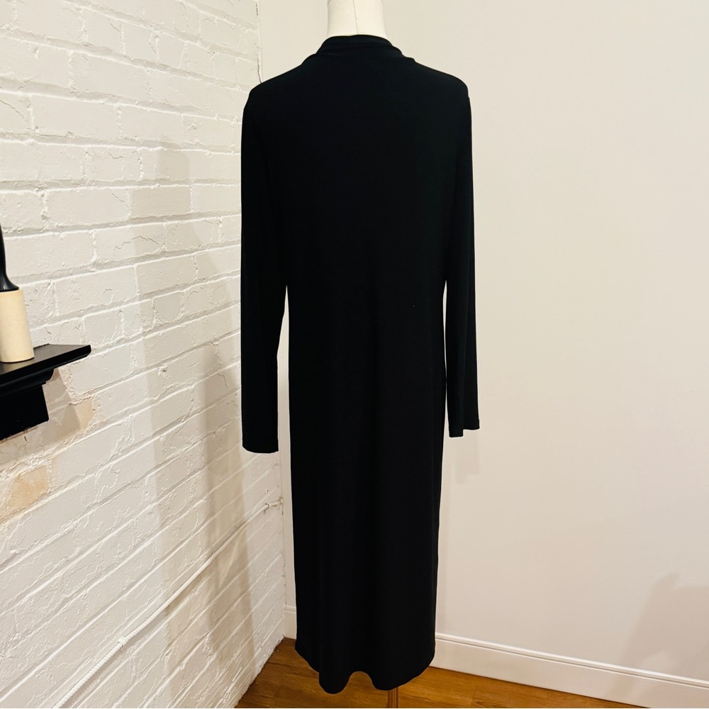 Frank Lyman Design Black Long Open Front Cardigan - Picture 3 of 4